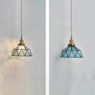 Contemporary Nordic Geometric Line Copper-Plated Glass 1/3-Light Pendant Light For Dining Room