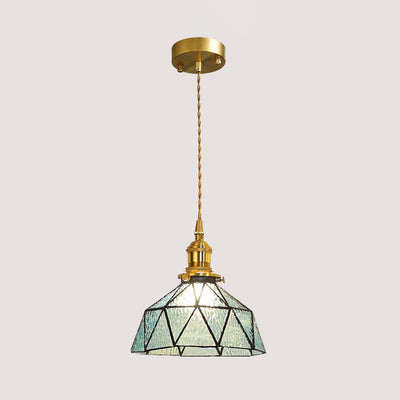 Contemporary Nordic Geometric Line Copper-Plated Glass 1/3-Light Pendant Light For Dining Room