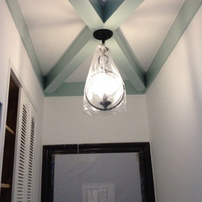 Modern Minimalist Circular Candle-Shaped Iron PVC 1-Light Pendant Light For Bedroom