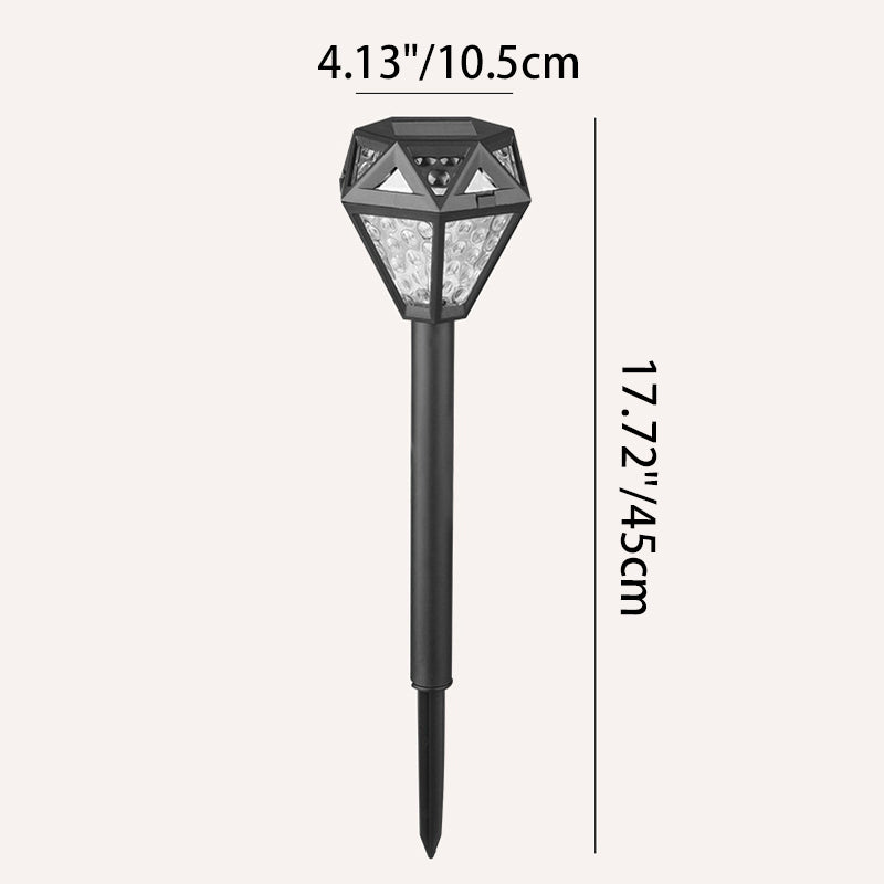 Modern Minimalist Waterproof Solar Diamond-shaped PP PS LED Outdoor Light Landscape Light For Garden