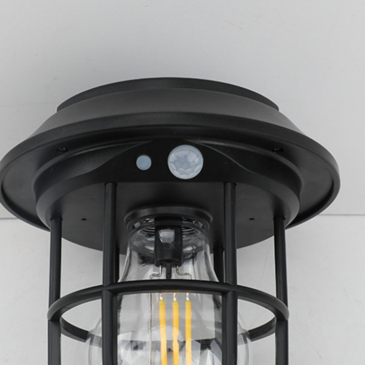Modern Simplicity Motion Sensor Waterproof Solar Cage ABS LED Outdoor Light For Garden
