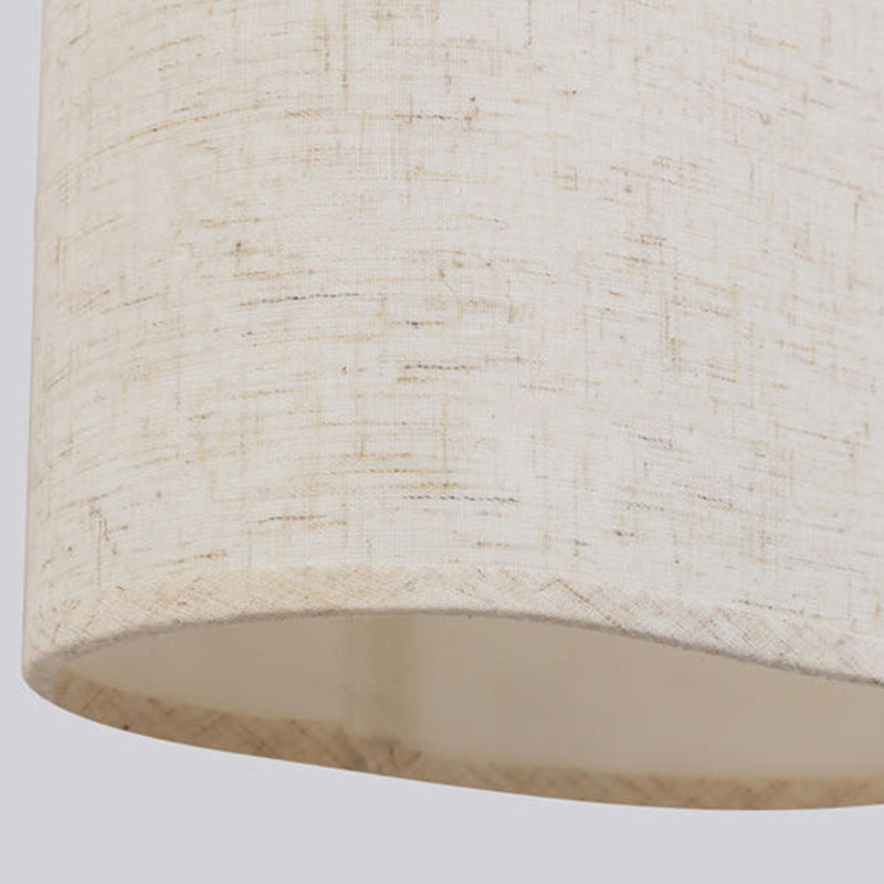 Traditional Vintage Long Pole Cylindrical Stainless Steel Acrylic Linen 1-Light Wall Sconce Lamp For Bedroom