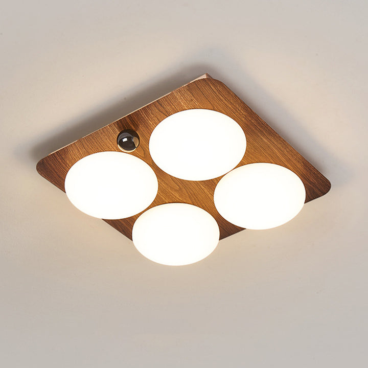 Luz de techo empotrada LED de hierro cuadrado redondo minimalista moderno para dormitorio 