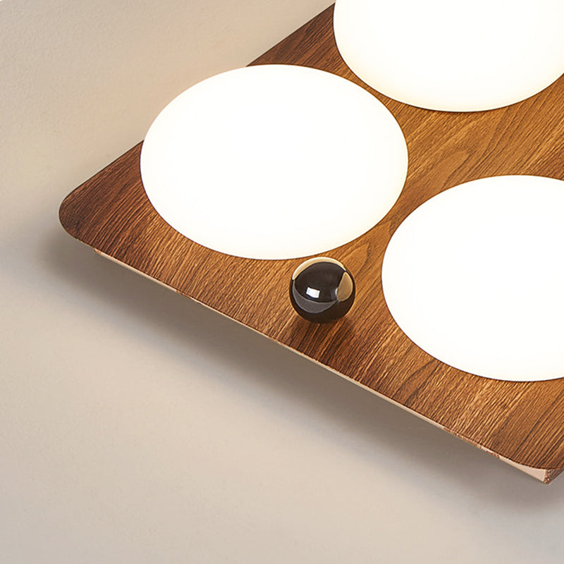 Modern Minimalist Square Round Iron PC LED Flush Mount Ceiling Light For Bedroom