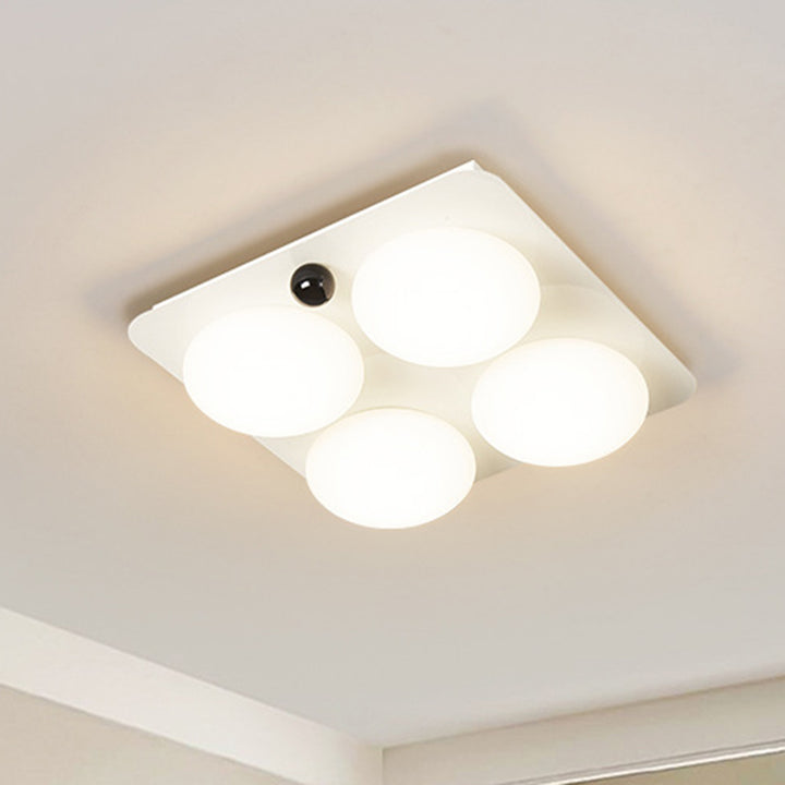 Luz de techo empotrada LED de hierro cuadrado redondo minimalista moderno para dormitorio 