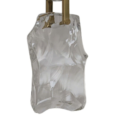 Modern Minimalist Iceberg Iron Copper Crystal LED Pendant Light For Bedroom