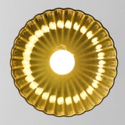 Contemporary Nordic Bowl-Shaped Iron Aluminum Ceramic 1-Light Pendant Light For Bedroom