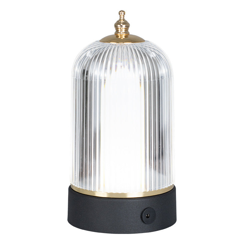 Lampe de table LED de chevet en acrylique fer en forme de cage à oiseaux minimaliste moderne 