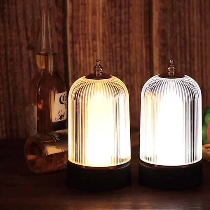 Lampe de table LED de chevet en acrylique fer en forme de cage à oiseaux minimaliste moderne 
