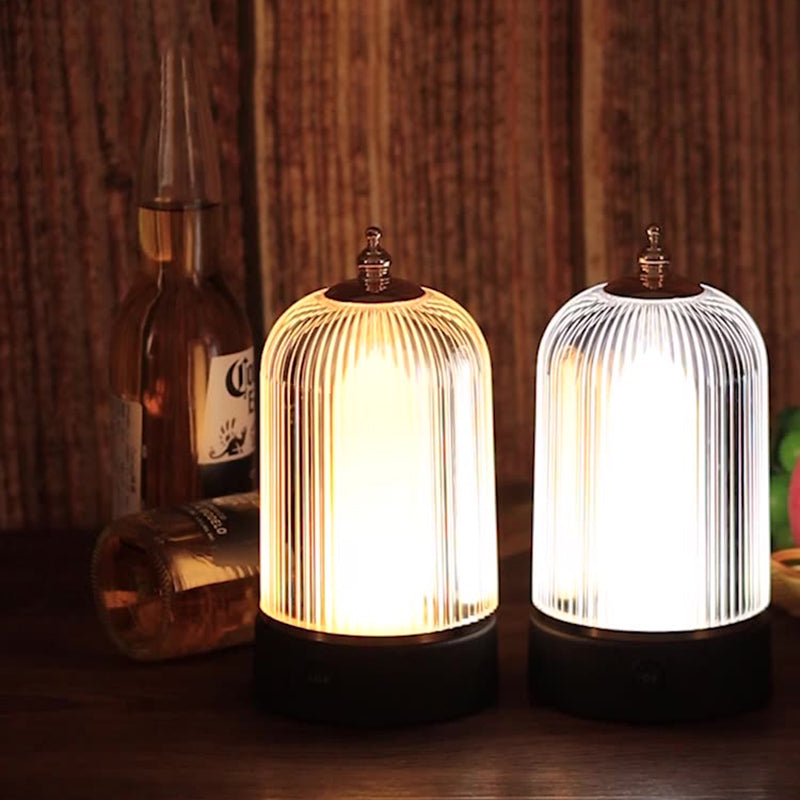Modern Minimalist Birdcage-Shaped Iron Acrylic LED Night Light Table Lamp For Bedroom