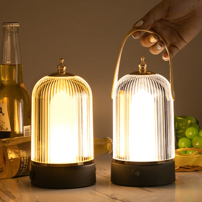 Modern Minimalist Birdcage-Shaped Iron Acrylic LED Night Light Table Lamp For Bedroom