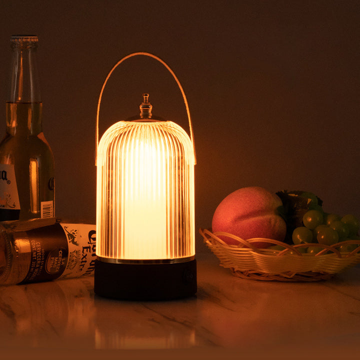 Lampe de table LED de chevet en acrylique fer en forme de cage à oiseaux minimaliste moderne 