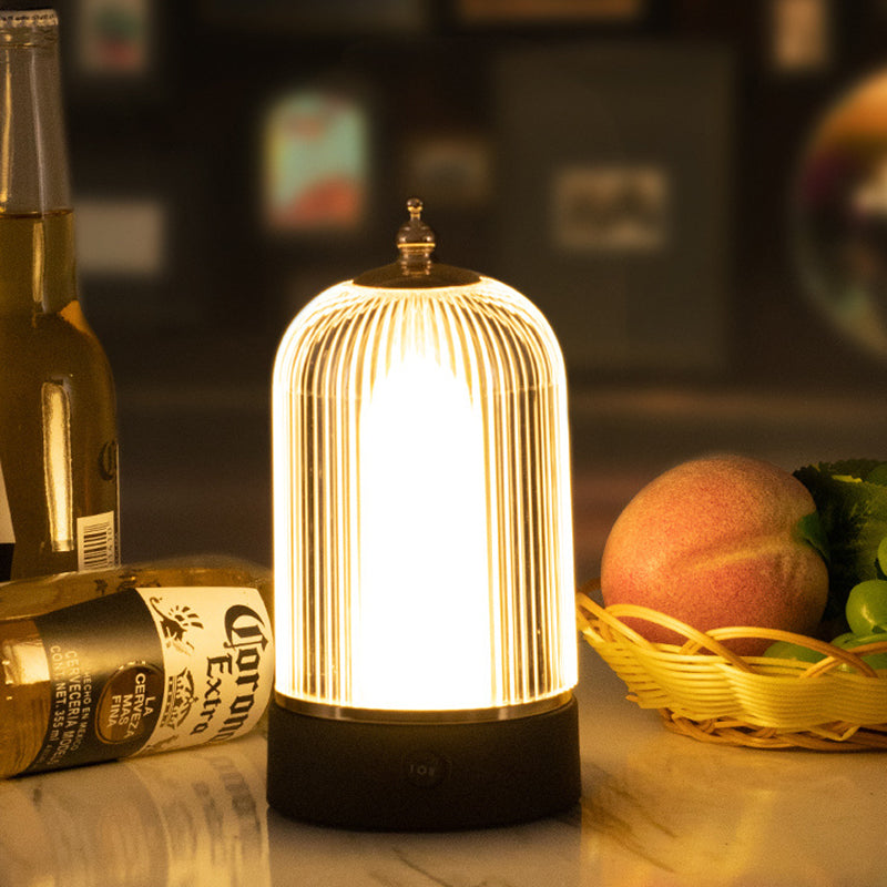 Lampe de table LED de chevet en acrylique fer en forme de cage à oiseaux minimaliste moderne 