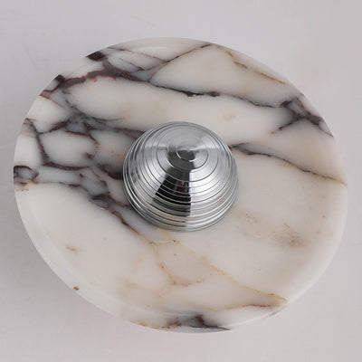 Contemporary Nordic Round Iron Marble LED Wall Sconce Lamp For Bedroom