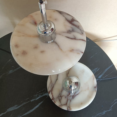Contemporary Nordic Round Iron Marble LED Wall Sconce Lamp For Bedroom