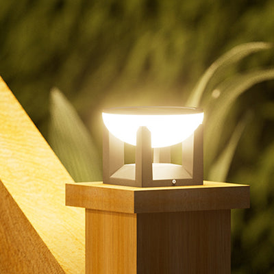 Modern Minimalist Waterproof Solar Square Round ABS Glass PC LED Outdoor Light Landscape Lighting For Garden