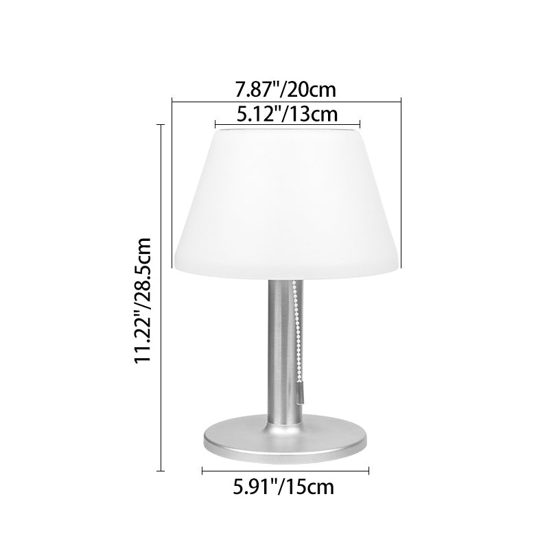 Modern Minimalist Waterproof Solar Cylindrical SS PP ABS LED Table Lamp Outdoor Light For Garden