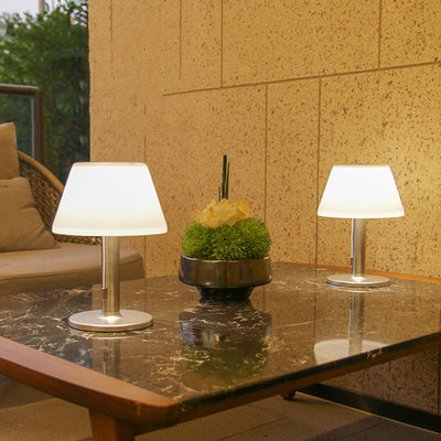 Modern Minimalist Waterproof Solar Cylindrical SS PP ABS LED Table Lamp Outdoor Light For Garden