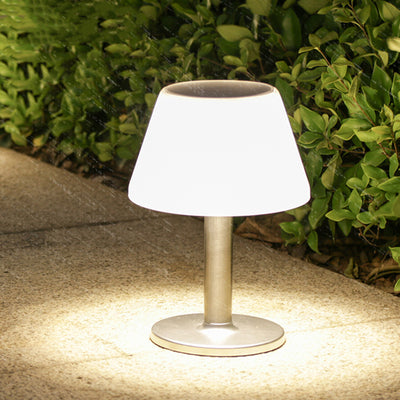 Modern Minimalist Waterproof Solar Cylindrical SS PP ABS LED Table Lamp Outdoor Light For Garden