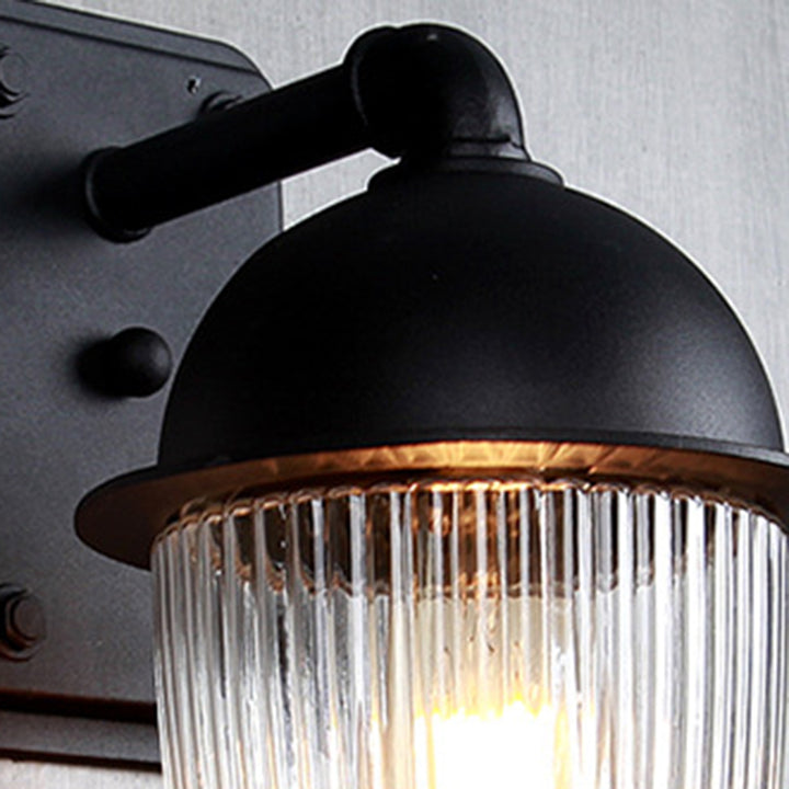 Moderne minimalistische wasserdichte nussförmige Aluminium-Glas 1-Licht Außenwandleuchte für Gärten 