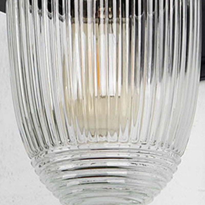 Moderne minimalistische wasserdichte nussförmige Aluminium-Glas 1-Licht Außenwandleuchte für Gärten 