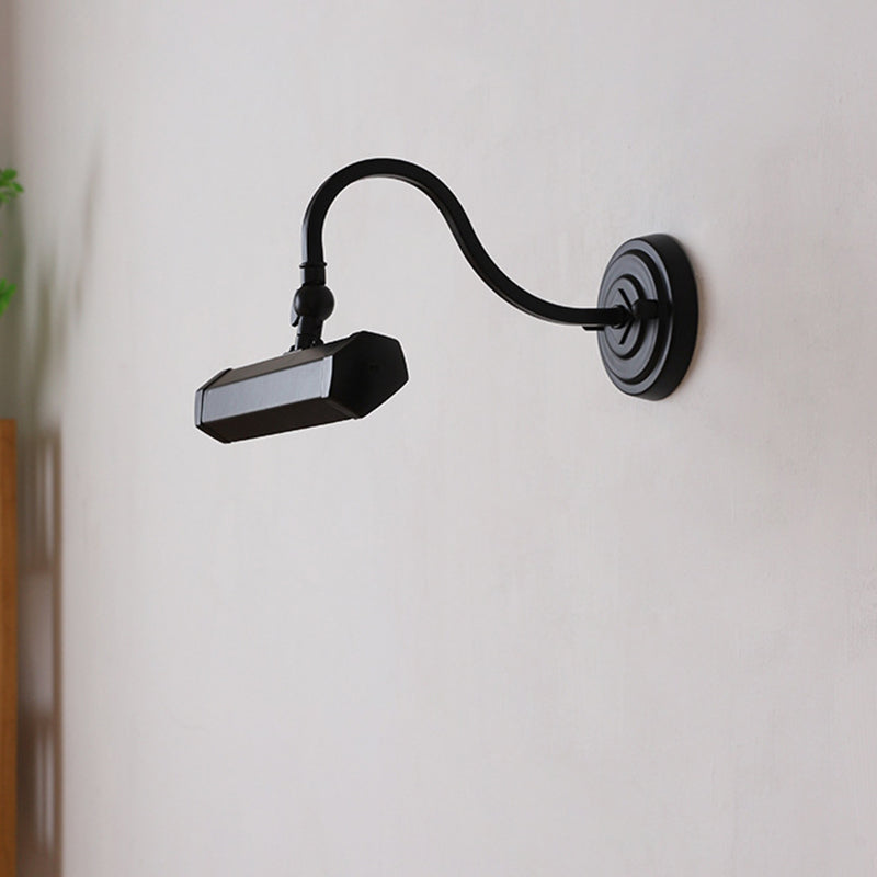 Moderne minimalistische drehbare lange Eisen-2-Licht-Wandleuchte für das Schlafzimmer 