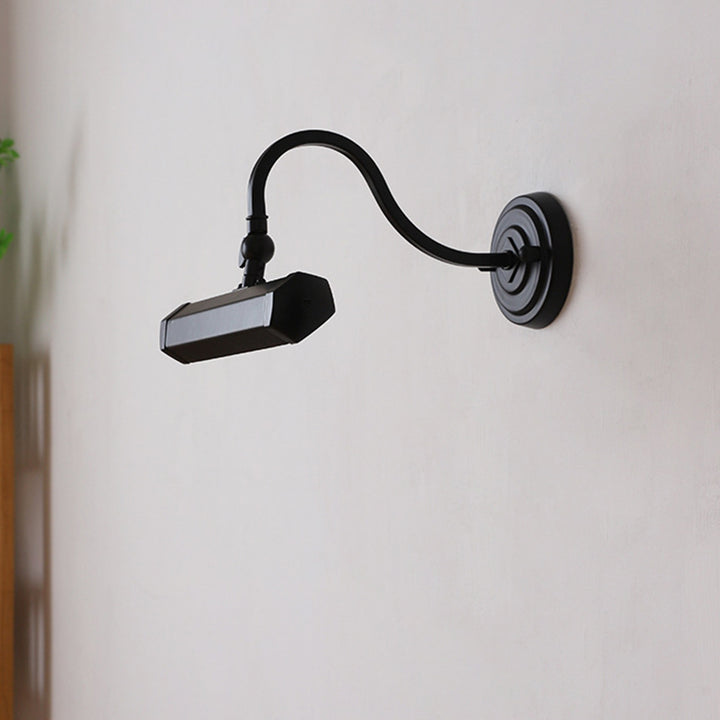 Moderne minimalistische drehbare lange Eisen-2-Licht-Wandleuchte für das Schlafzimmer 