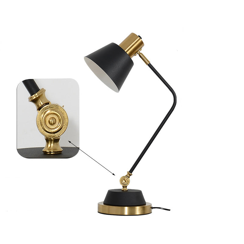Modern Simplicity Rotatable Geometric Lines Iron 1-Light Table Lamp For Bedroom