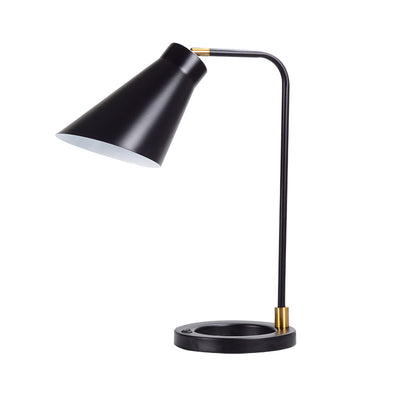 Modern Simplicity Rotatable Geometric Lines Iron 1-Light Table Lamp For Bedroom