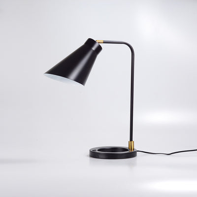 Modern Simplicity Rotatable Geometric Lines Iron 1-Light Table Lamp For Bedroom