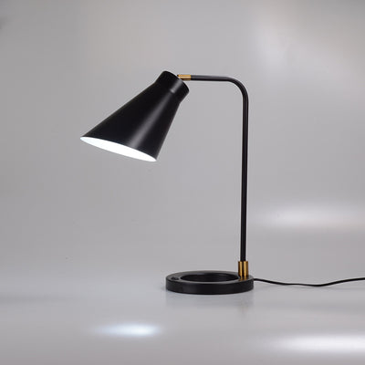 Modern Simplicity Rotatable Geometric Lines Iron 1-Light Table Lamp For Bedroom