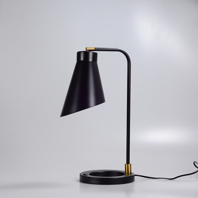 Modern Simplicity Rotatable Geometric Lines Iron 1-Light Table Lamp For Bedroom