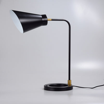 Modern Simplicity Rotatable Geometric Lines Iron 1-Light Table Lamp For Bedroom