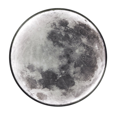 Contemporary Creative Round Moon Pattern Iron Acrylic LED Wall Sconce Lamp For Bedroom