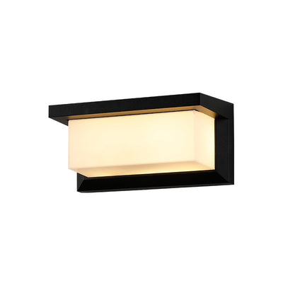 Modern Minimalist Waterproof Rectangle Aluminum Acrylic LED Outdoor Wall Sconce Lamp For Gardens