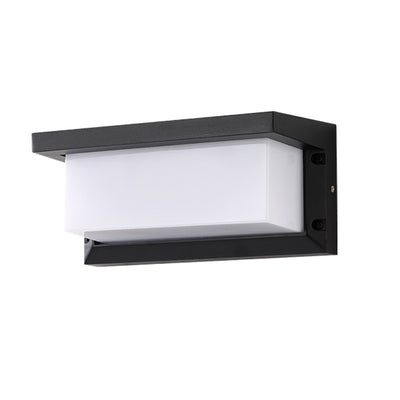 Modern Minimalist Waterproof Rectangle Aluminum Acrylic LED Outdoor Wall Sconce Lamp For Gardens