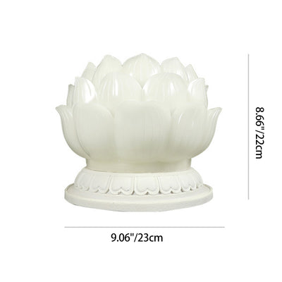 Contemporary Creative Waterproof Solar Lotus-Shaped Resin LED Outdoor Light Landscape Lighting For Garden