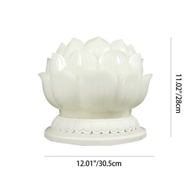 Contemporary Creative Waterproof Solar Lotus-Shaped Resin LED Outdoor Light Landscape Lighting For Garden