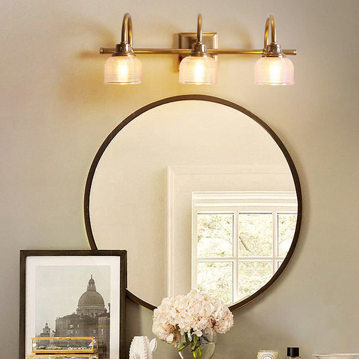 Lustre mural vintage traditionnel en cuivre rond 1/2/3 lumières pour la chambre 