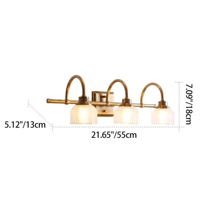Lustre mural vintage traditionnel en cuivre rond 1/2/3 lumières pour la chambre 