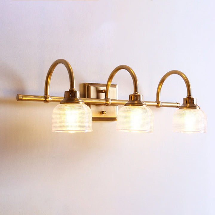 Lustre mural vintage traditionnel en cuivre rond 1/2/3 lumières pour la chambre 