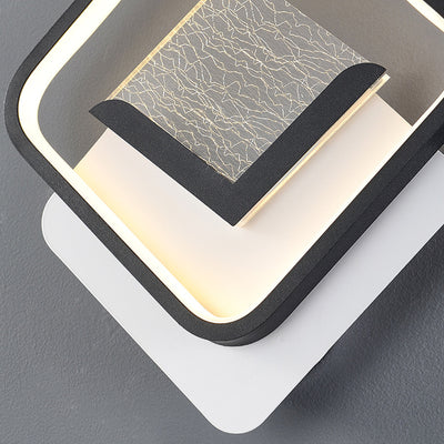 Modern Minimalist Diamond Feather Crack Pattern Iron Acrylic PVC LED Wall Sconce Lamp For Bedroom
