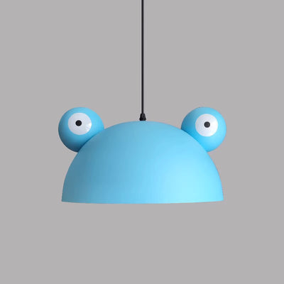 Contemporary Creative Kids Frog-Shaped Iron 1-Light Pendant Light For Dining Room