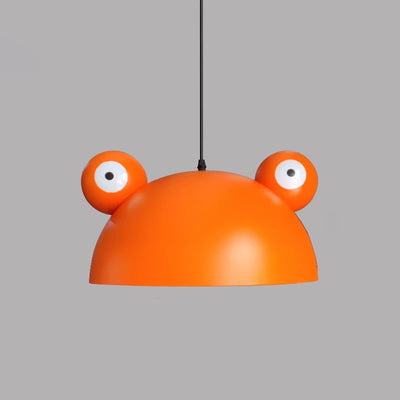 Contemporary Creative Kids Frog-Shaped Iron 1-Light Pendant Light For Dining Room