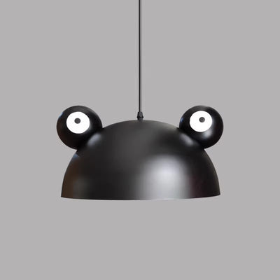 Contemporary Creative Kids Frog-Shaped Iron 1-Light Pendant Light For Dining Room