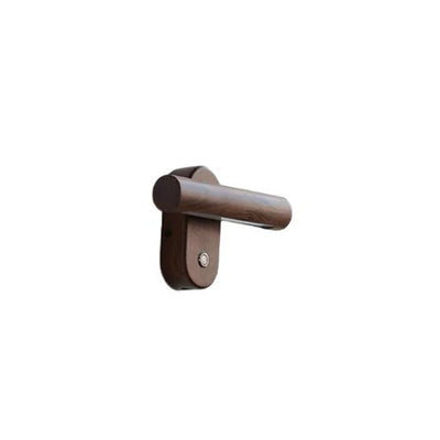 Traditional Vintage Rotatable Long Cylindrical Walnut PLA LED Wall Sconce Lamp For Bedroom
