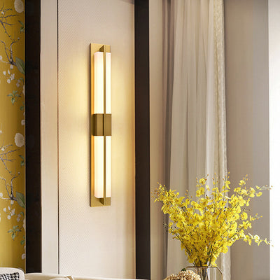 Modern Minimalist Rectangular Iron Acrylic LED Wall Sconce Lamp For Bedroom