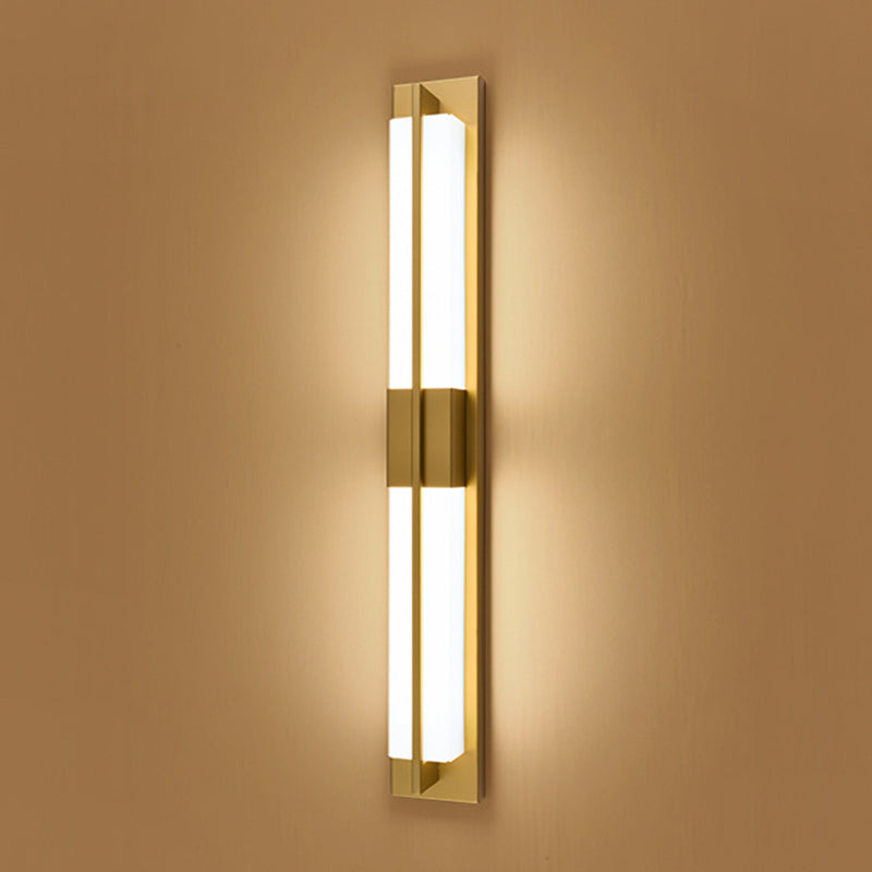 Modern Minimalist Rectangular Iron Acrylic LED Wall Sconce Lamp For Bedroom