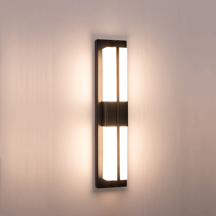 Modern Minimalist Rectangular Iron Acrylic LED Wall Sconce Lamp For Bedroom