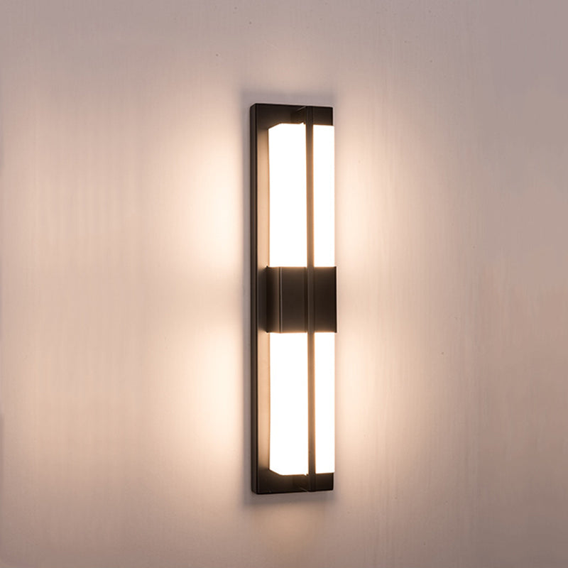 Modern Minimalist Rectangular Iron Acrylic LED Wall Sconce Lamp For Bedroom